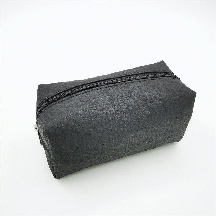 Bio-Based Pinatex Leather Vegan Cosmetic Bag Vanity Bag for Makeup Tools Cosmetics