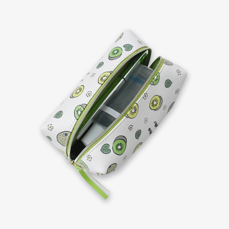 Factory Custom High Quality PU Leather Waterproof Large Capacity Printed Make up Bag Beauty Cosmetic Travel Organizer Pouch