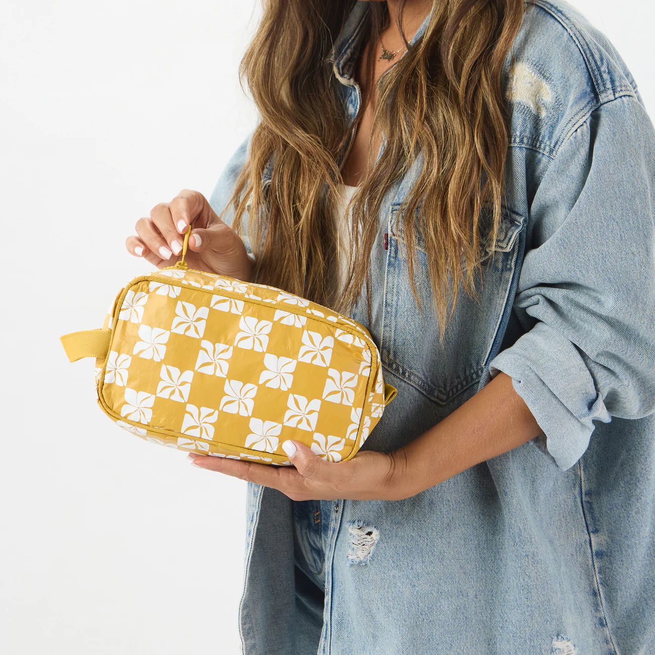 Eco-friendly Recycled Tyvek Waterproof Bathroom Toiletry Bag Large Capacity Zipper Makeup Pouch Dupont Tyvek Cosmetic Bag