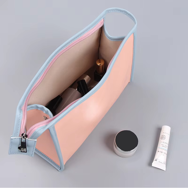 Portable Waterproof Zipper Closure Custom Luxury Fashion Tote Cosmetic Bag for Ladies Evening Make-Up Use