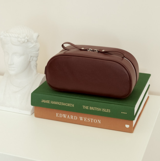 Portable Real Genuine Leather Wash Bag Toiletry Bag Zip Men Customizable High Quality Cosmetic Bag For Man