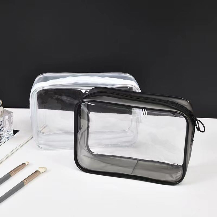 Custom Transparent PVC Toiletry Cosmetic Bag High Quality Clear EVA Travel Makeup Bag