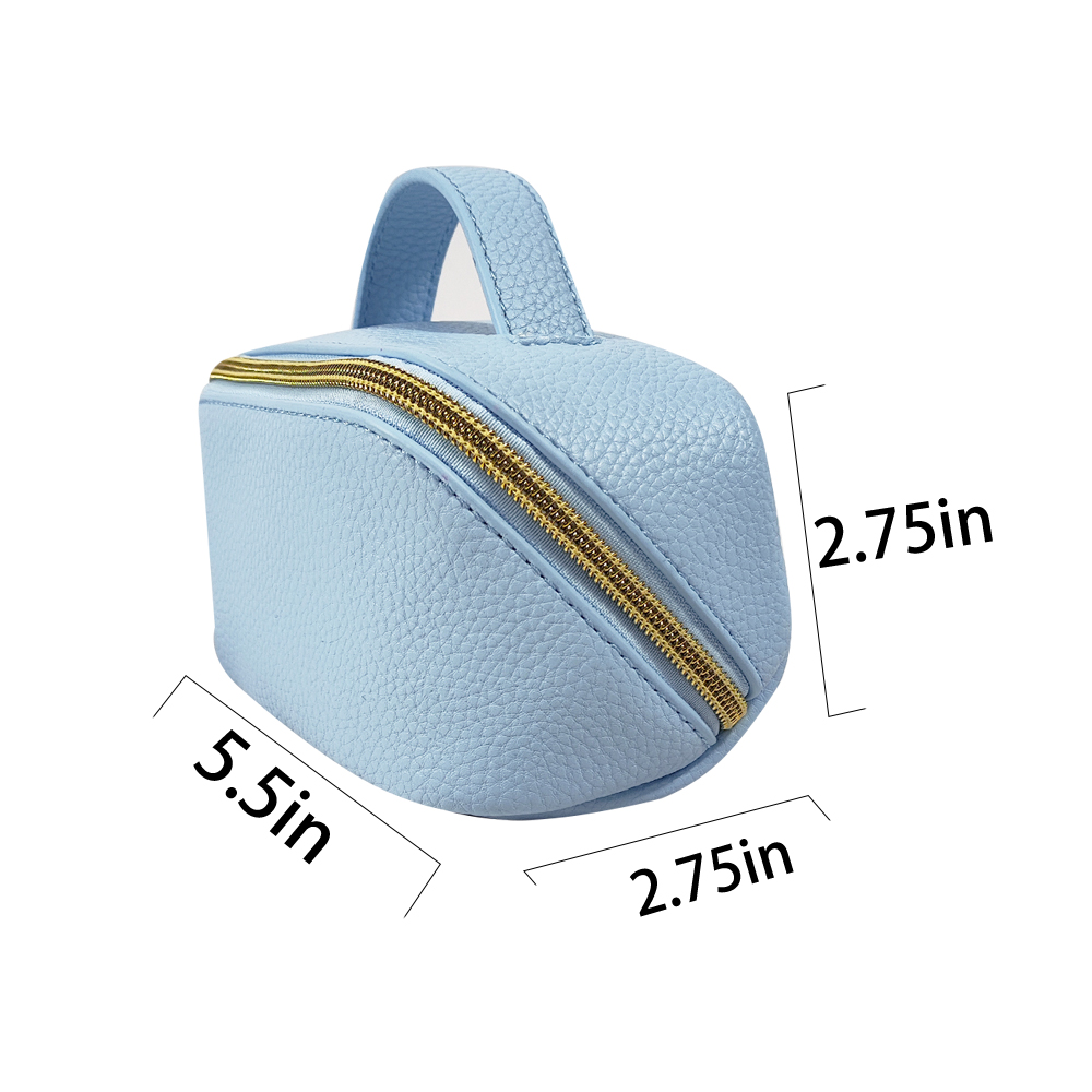 Luxury PU Fashion Makeup Bag Set with Zipper Closure