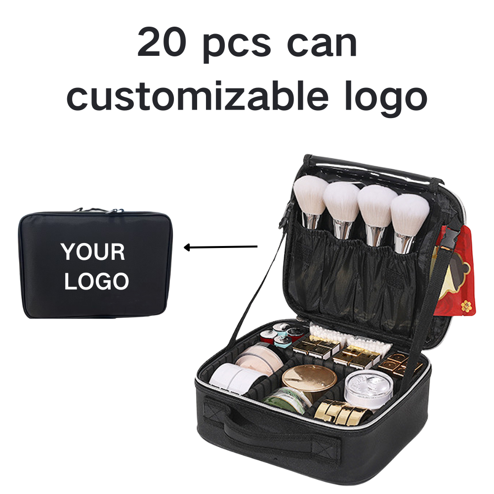 Customized Logo MOQ 20 Cross-border Pouch Bag Large Capacity Portable Professional Beauty Bag Cosmetic Artist Cosmetic Case