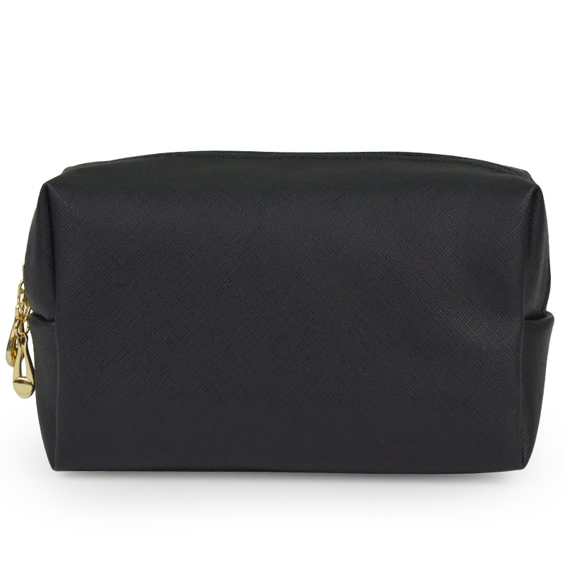 Women Cosmetic Bag Waterproof PU Leather Solid Color Makeup Pouch Travel Portable Wash Toiletry Storage Bag Organizer Purse