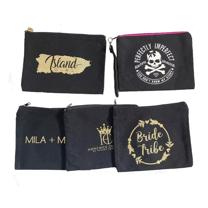 Custom Logo New Eco-friendly Biodegradable Luxury With Zip Washable Makeup Travel Bags Cosmetic Packaging Bag