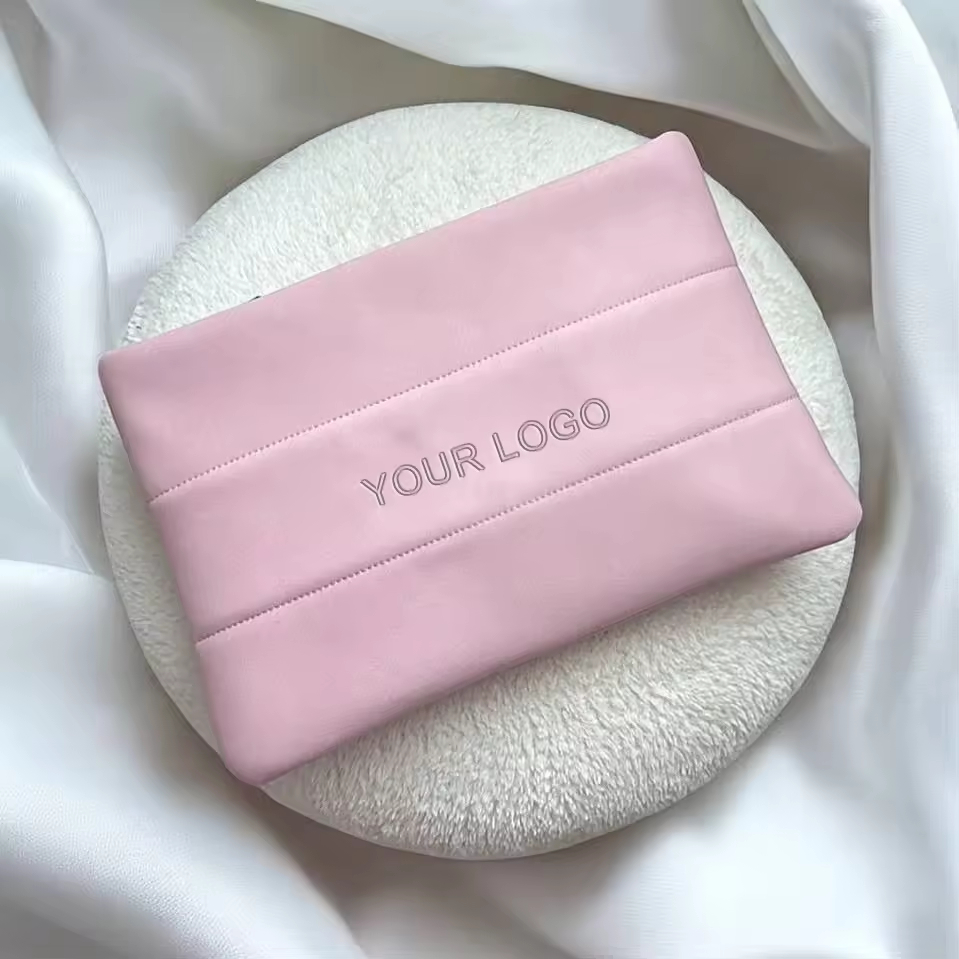 Large Waterproof Neoprene Cosmetic Bag With Zipper Fashion Custom Logo Portable MakeupToiletry Bag For Women