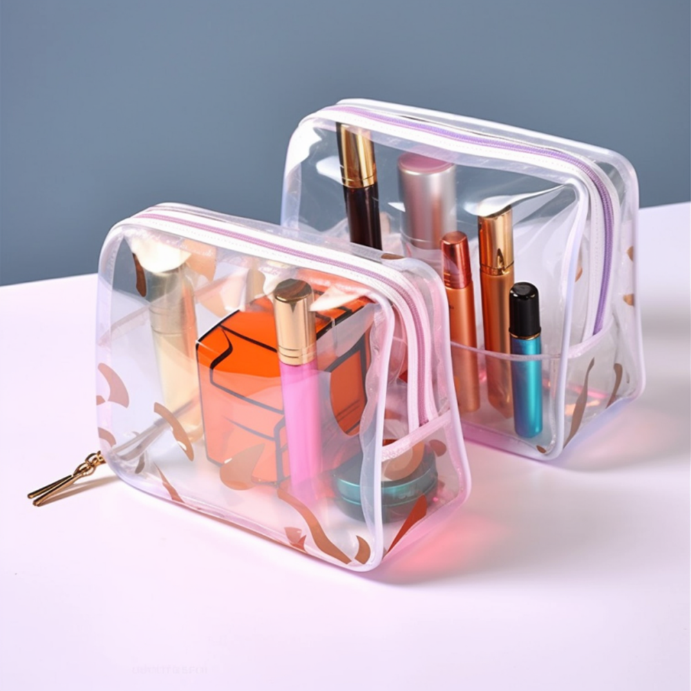 Women Makeup Pouch Transparent Pvc Makeup Bag Travel Toiletry Bags Clear Cosmetic Bag Waterproof