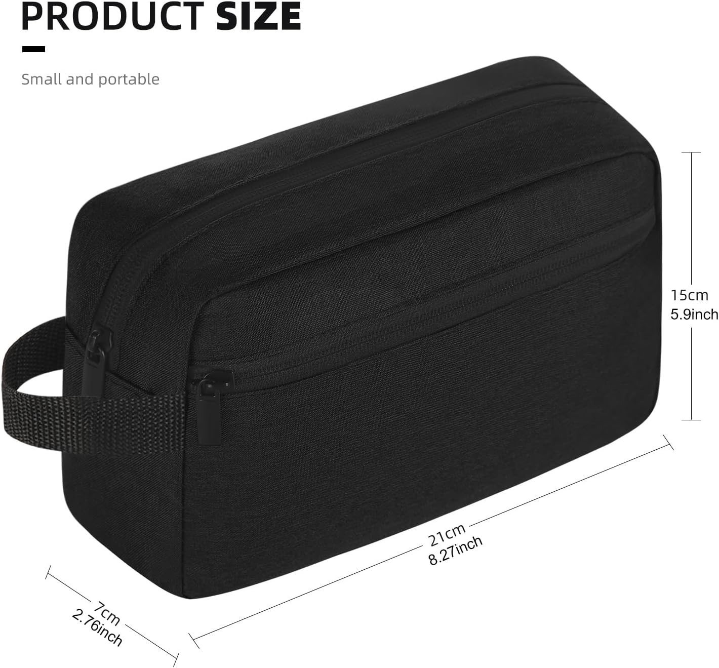 Fashion Polyester Zipper Travel Bag for Women &amp; Men with Hanging Cosmetic Storage Customizable Pattern and Side Handle