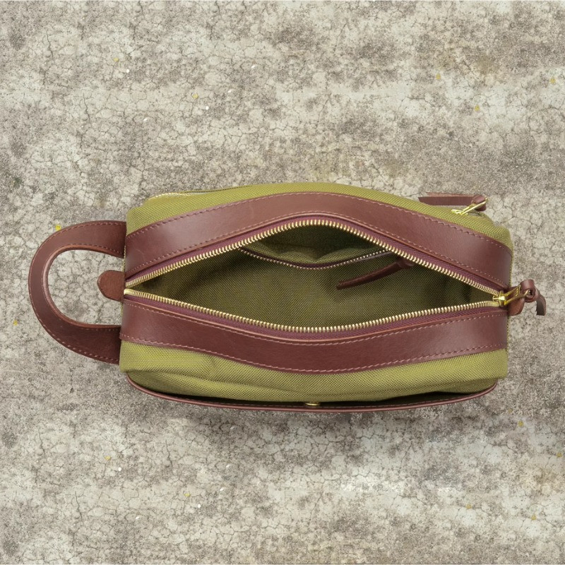 SH2634 unique Transparent Multifunctional men's Luxury Wash Toiletry genuine leather clutch bags Cotton Vanity Canvas for Women Small Men Cosmetic Bag