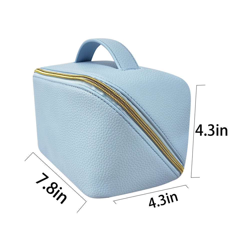 Luxury PU Fashion Makeup Bag Set with Zipper Closure