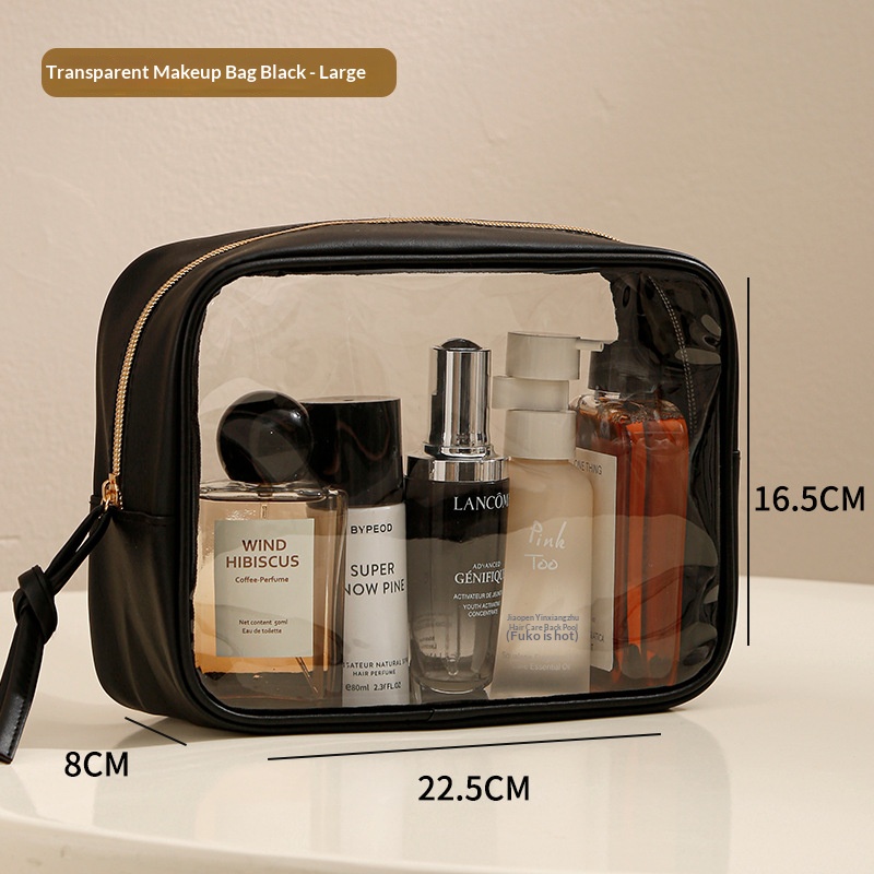 New Travel Portable Transparent Handbag Makeup Storage Bag Multi-purpose Enlarged Capacity PVC Waterproof Wash Bag