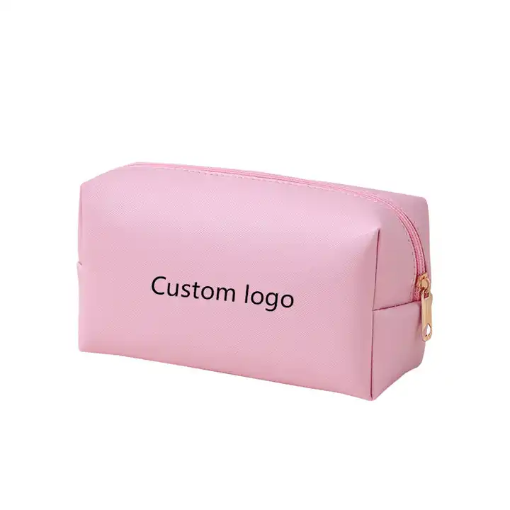 Custom Wholesale Pink Pu Storage Traveling Toiletry Accessories Waterproof Beauty Bag Women Portable Cosmetic Makeup Bag