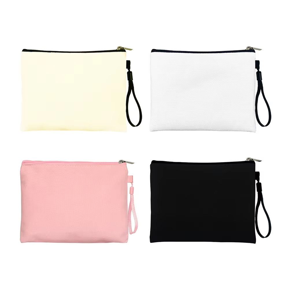 Eco Friendly Custom Printed Logo Blank Make Up Organic Cotton Plain Travel New Cosmetic Makeup Bag Canvas Pouch With Zipper