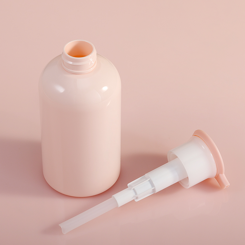 Cosmetics Round Shoulder Plastic Pump Bottle 300ml Body Lotion Bottle Toner Skin Care Cleanser Makeup Packaging Containers