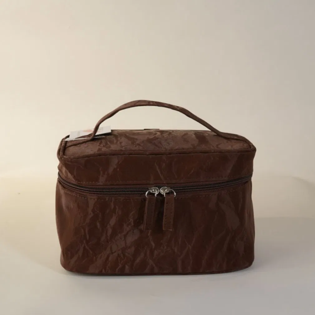 Custom Makeup Hard Box Double Zipper Travel Cosmetic Bags for Ladies Portable Beauty Vanity Makeup Case