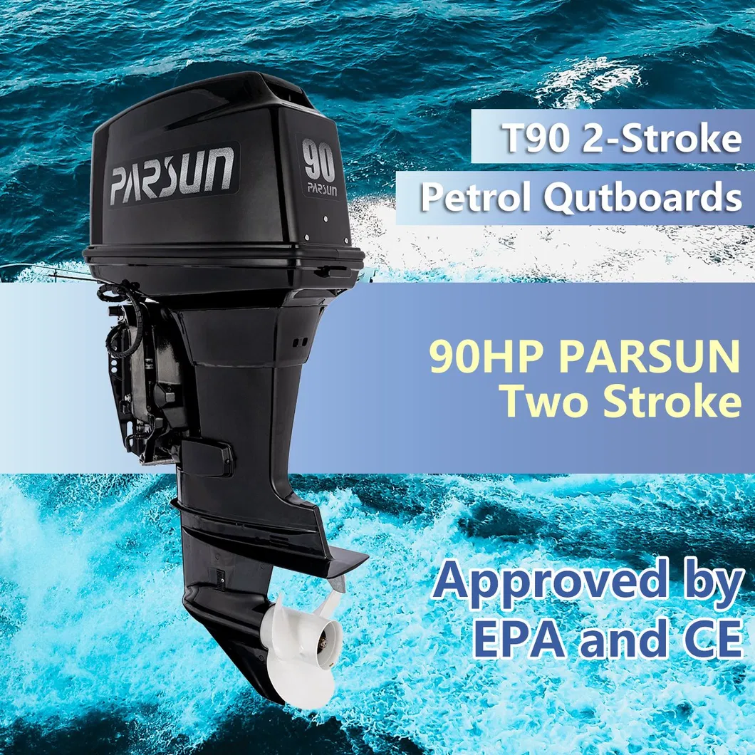 90 HP 2-Stroke Motor de Barco de Velocidade Fora de Bordo Novo Condição Sistema de Controle Remoto Partida Manual CDI 2 Cilindros