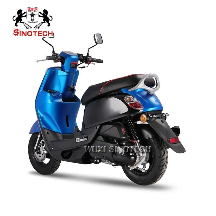 110cc Scooter a Gasolina 1 Cilindro, 4 Motor de Dois Tempos Refrigerado a Ar Sistema de Resfriamento 65kmph Sistema de Partida Elétrica+Kick Start