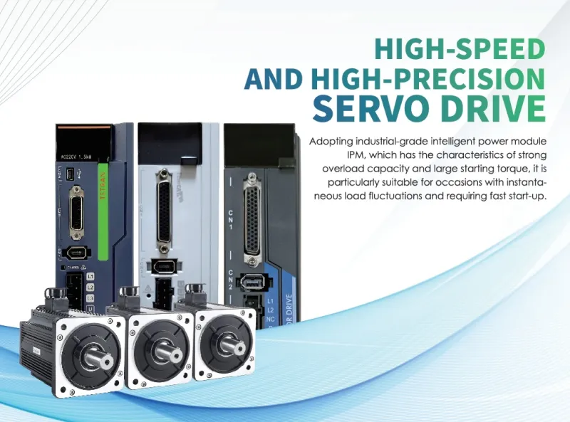 Sistema de Motor Servo Elétrico para Equipamentos de Automação Industrial (motor servo AC + driver servo)