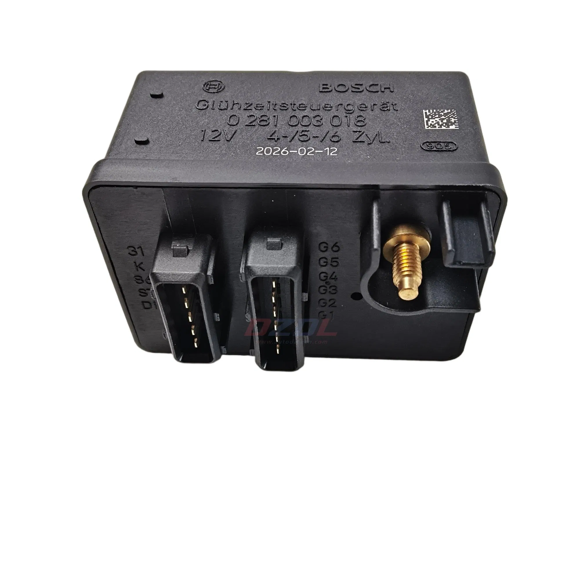 0281003018 Relé de Velas de Ignição Sistema de Aquecimento para Unidade de Controle de Pré-aquecimento de Motor Diesel Relé de Partida Rápida para Arranque em Climas Frios Alto Desempenho Durável Automotivo E