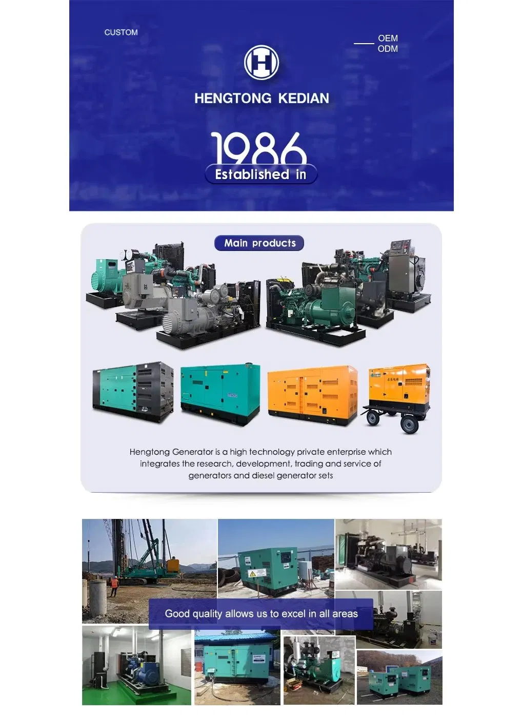 Sistemas de Geradores Diesel Silenciosos de Alto Desempenho 30kw a 60kw