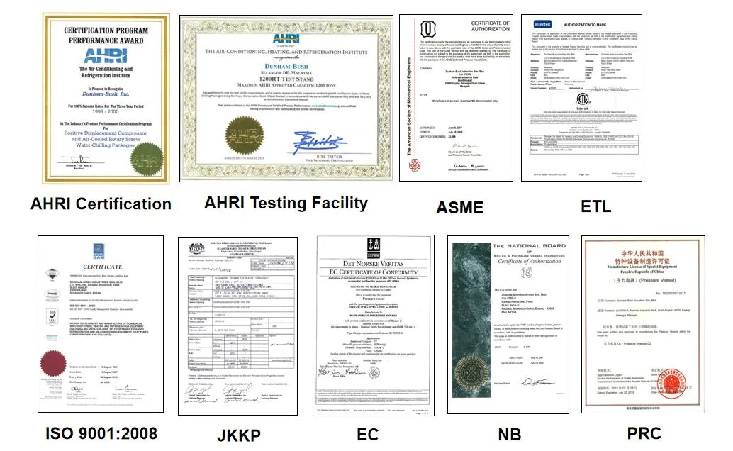 Certificações do Produto