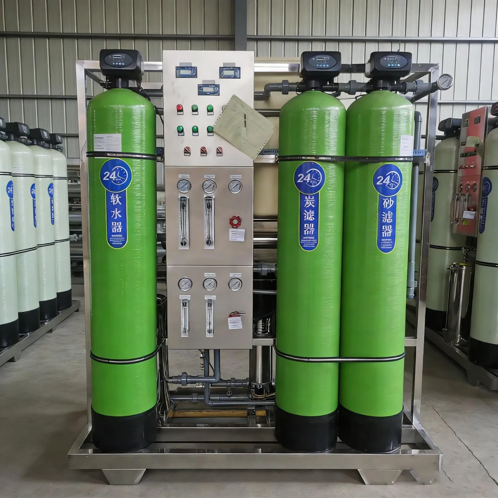 Sistema de Filtração de Água por Osmose Reversa Totalmente Automático para Linha de Garrafas de Água Pura Municipal