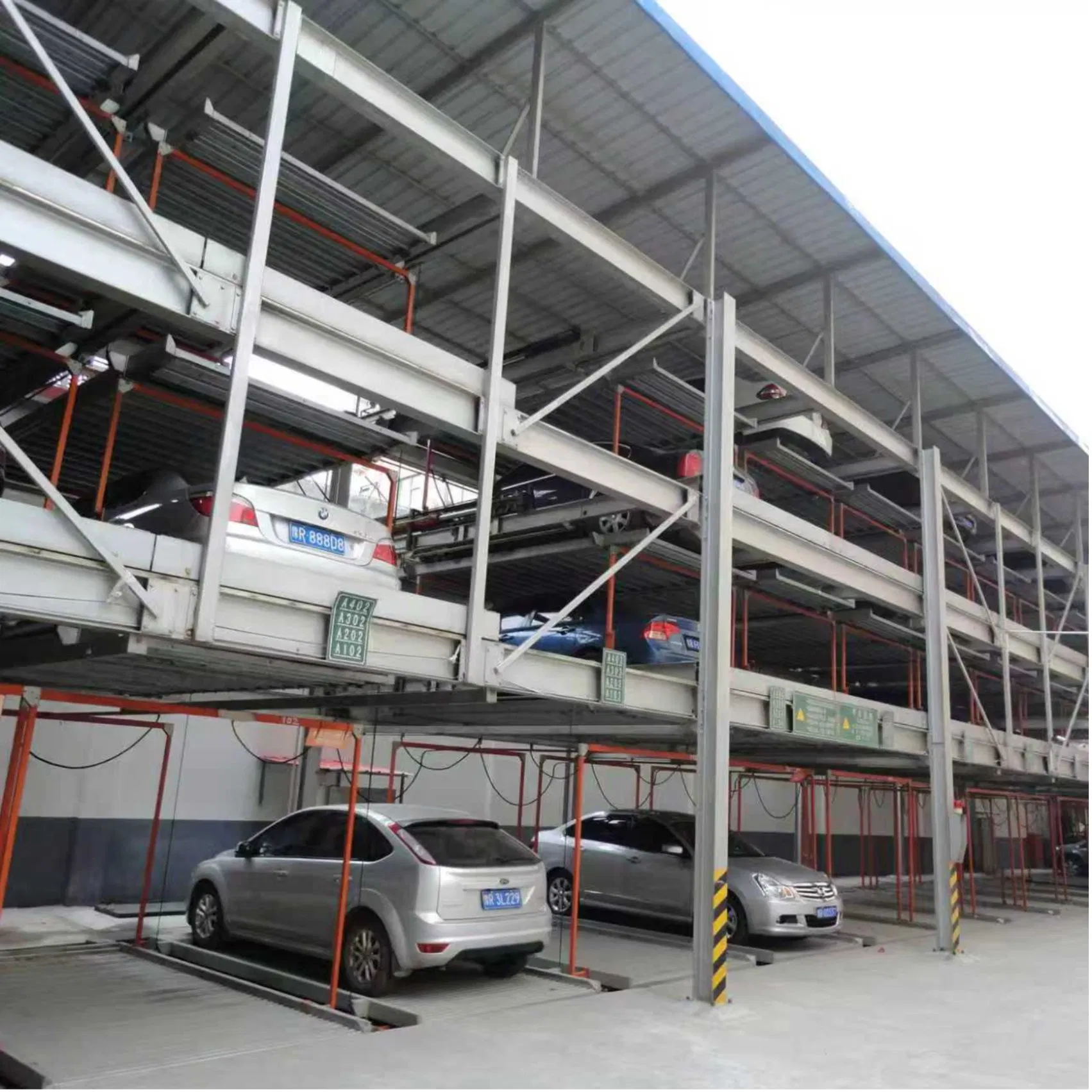 Sistema de Estacionamento de Quebra-Cabeça Personalizável de Três, Quatro, Cinco e Seis Andares Projetado para Armazenamento de Veículos de Alta Densidade em Áreas Comerciais e Residenciais