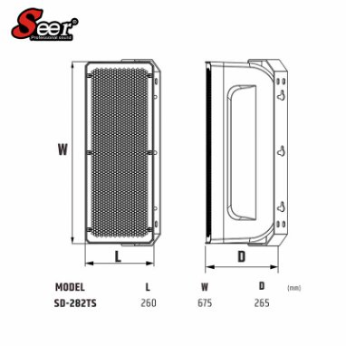 Sistema de Coluna à Prova d'Água IP55 Passivo ou Ativo para Uso Interno e Externo