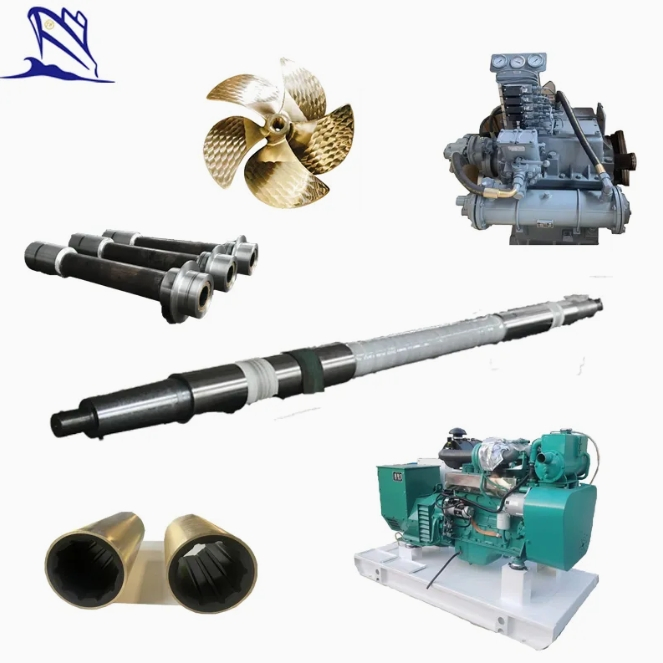 Sistema de Propulsão Marinha ABS/BV/CCS com Motor Diesel, Redutor, Eixo de Cauda, Eixo de Direção e Hélice