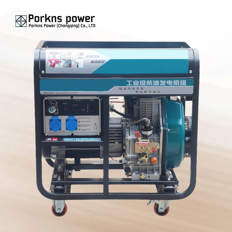Gerador Diesel Pequeno Sistema Trifásico Kipor Porkns Power 6.5kVA 12kVA 10kw 15kVA 16kVA 20kw
