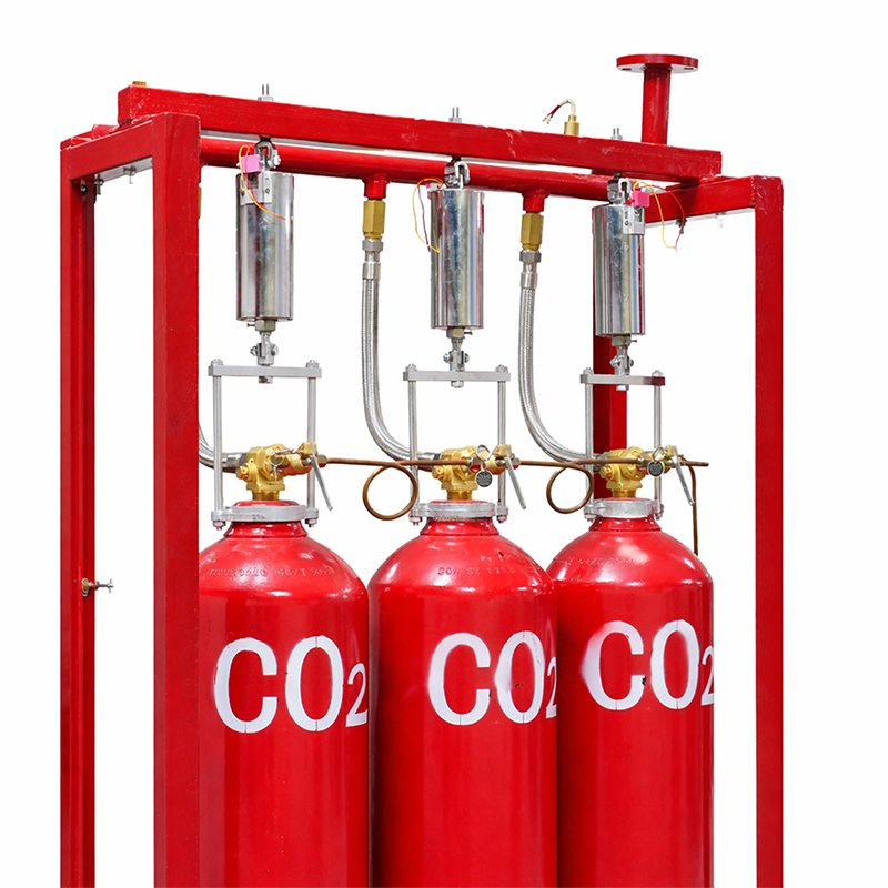 Sistema de Supressão de Incêndio Industrial CO2 com Painel de Alarme de Incêndio e Equipamentos de Segurança