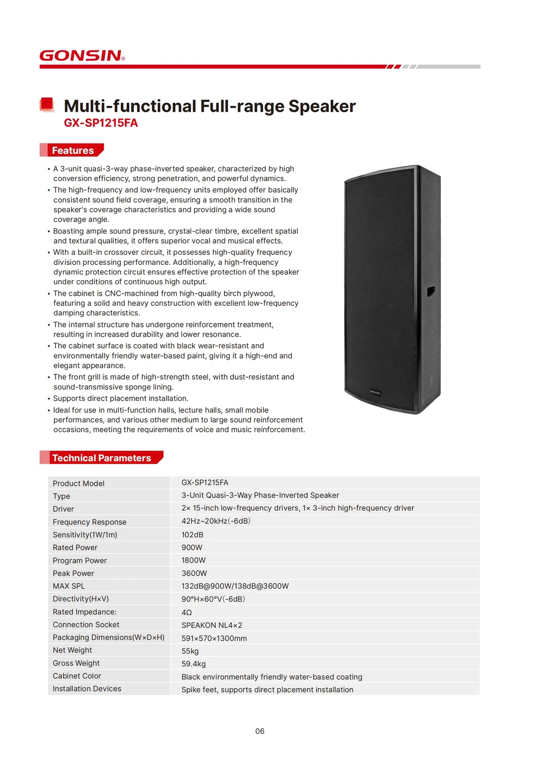 Sistema de Reforço Sonoro para Conferências - Detalhe 1
