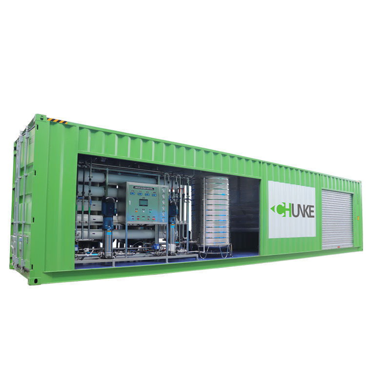 Planta de Dessalinização de Água Marinha Sistema de Água Dessalinizada Containerizado