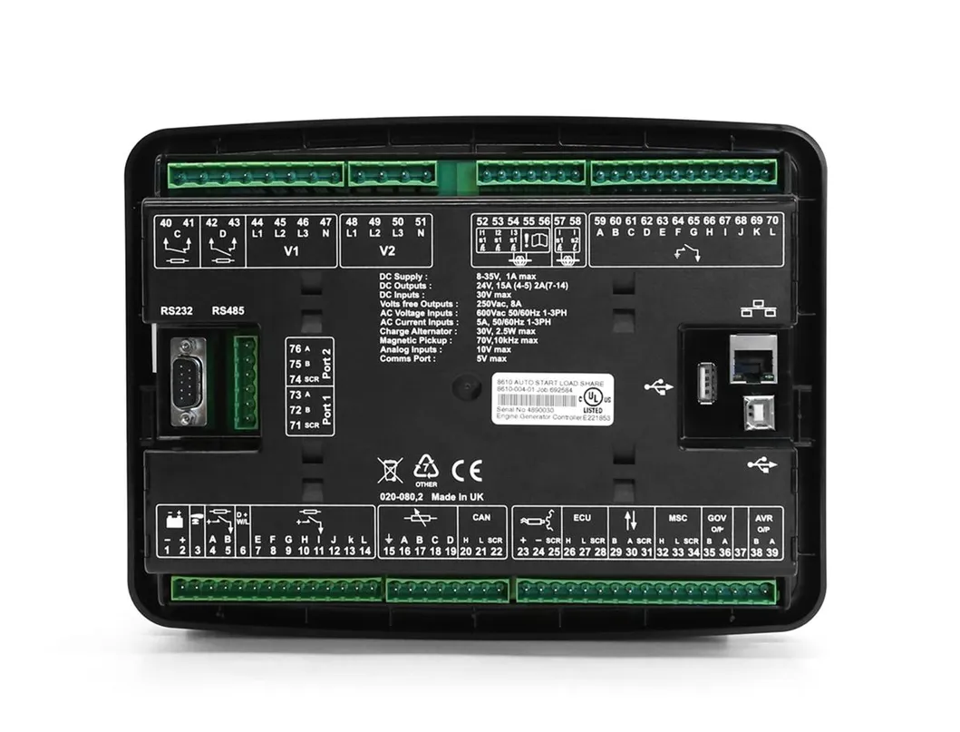 Sistema de Controle Original Deep Sea Electronics Dse8610 Mkii