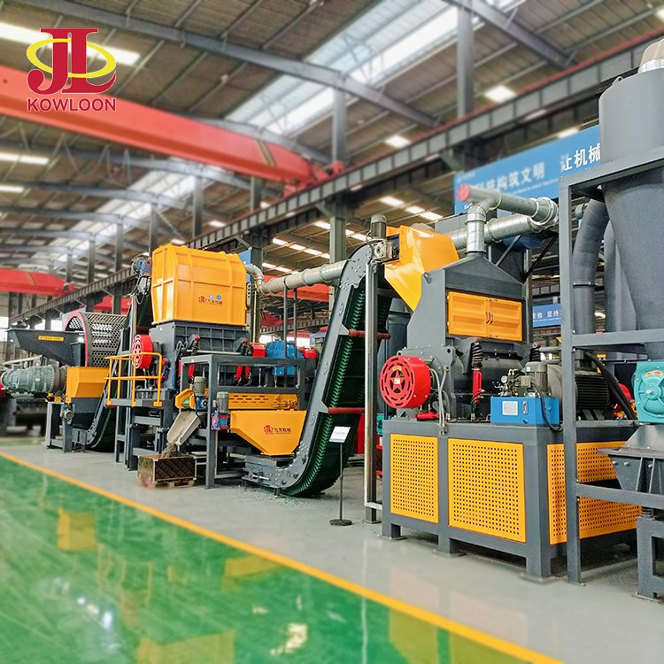 Máquina Granuladora de Borracha de Grande Capacidade Sistema de Reciclagem de Pneus de Carro Triturador Industrial de Pneus