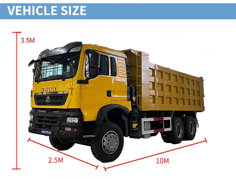 Caminhão basculante 6X4 HOWO 24V Sistema elétrico alternador de alta potência partida confiável em condições climáticas extremas
