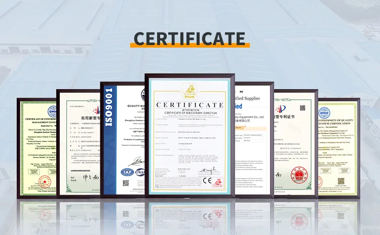 Certificados de Qualidade