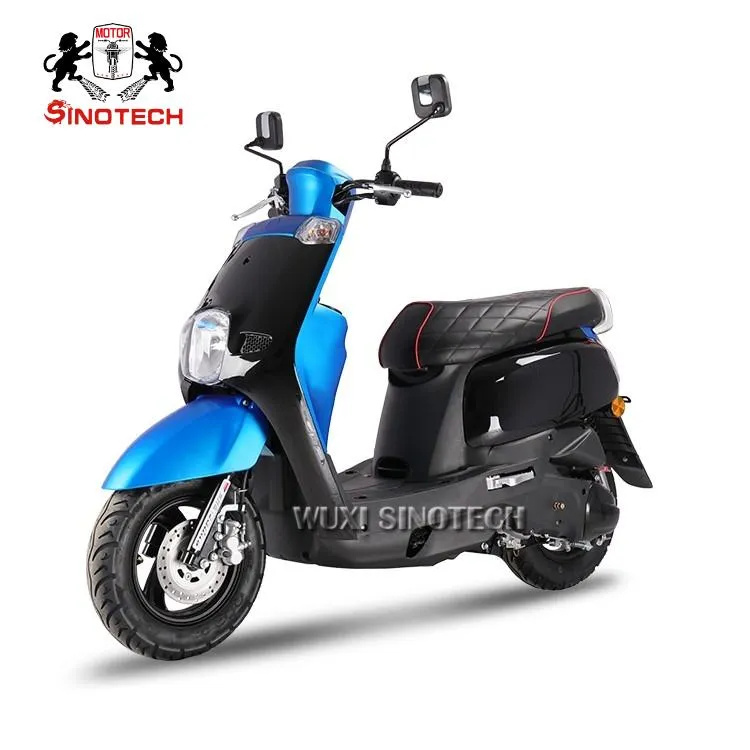 110cc Scooter a Gasolina 1 Cilindro, 4 Motor de Dois Tempos Refrigerado a Ar Sistema de Resfriamento 65kmph Sistema de Partida Elétrica+Kick Start