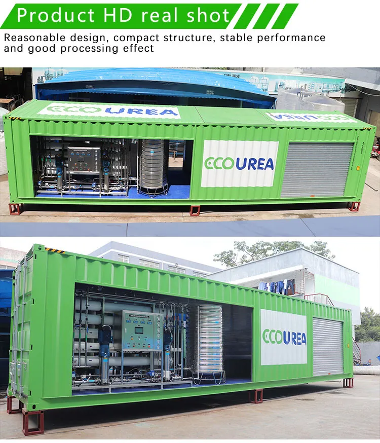 Planta de Dessalinização de Água Marinha Sistema de Água Dessalinizada Containerizado