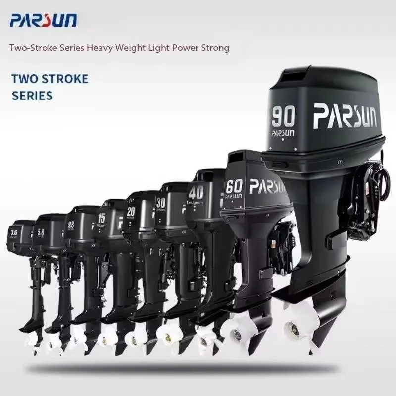 90 HP 2-Stroke Motor de Barco de Velocidade Fora de Bordo Novo Condição Sistema de Controle Remoto Partida Manual CDI 2 Cilindros