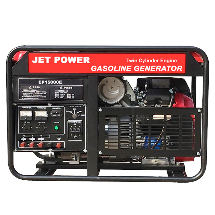 Gerador a Gasolina Super Silencioso com Início Elétrico e Sistema de Partida Recoil 8500W 9000W 10000W
