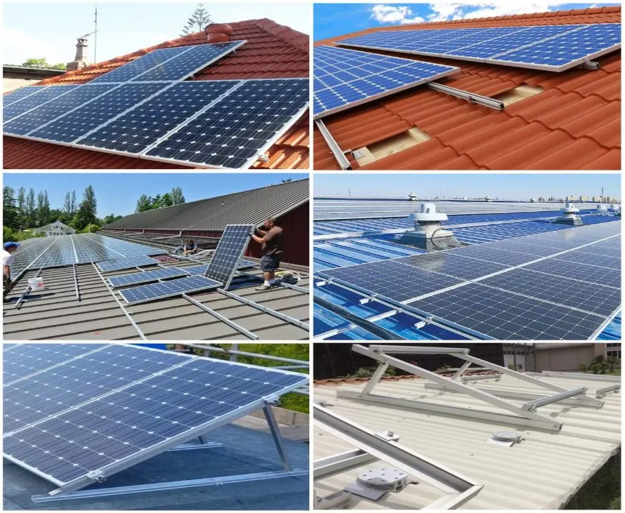 Instalação do suporte do tejadilho do painel solar
