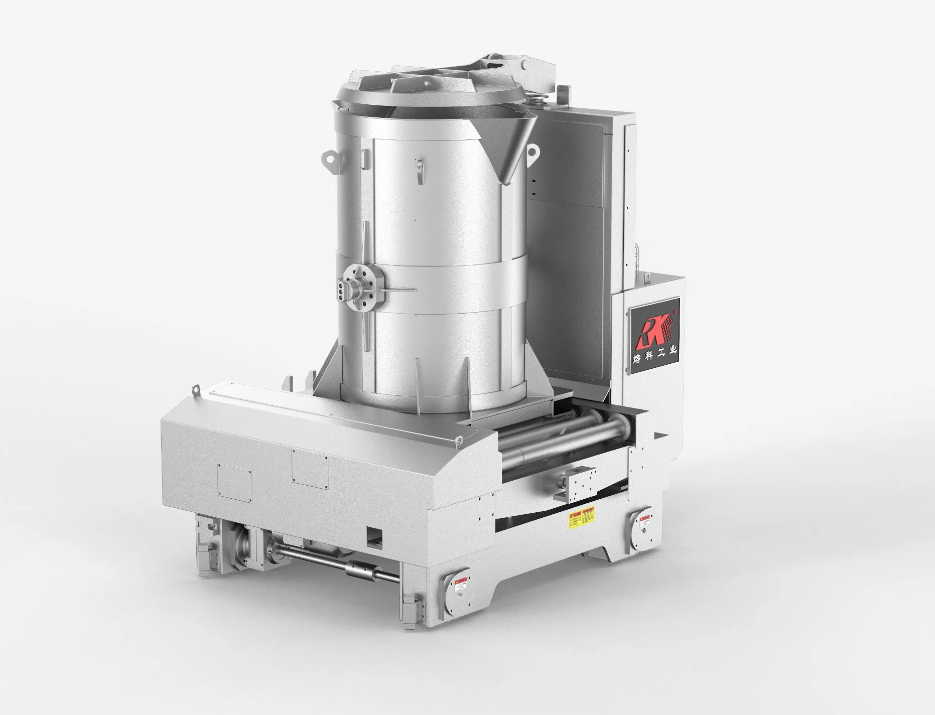 Sistema de Forno de Indução com Design Avançado de Torre de Resfriamento e Metal Fundido