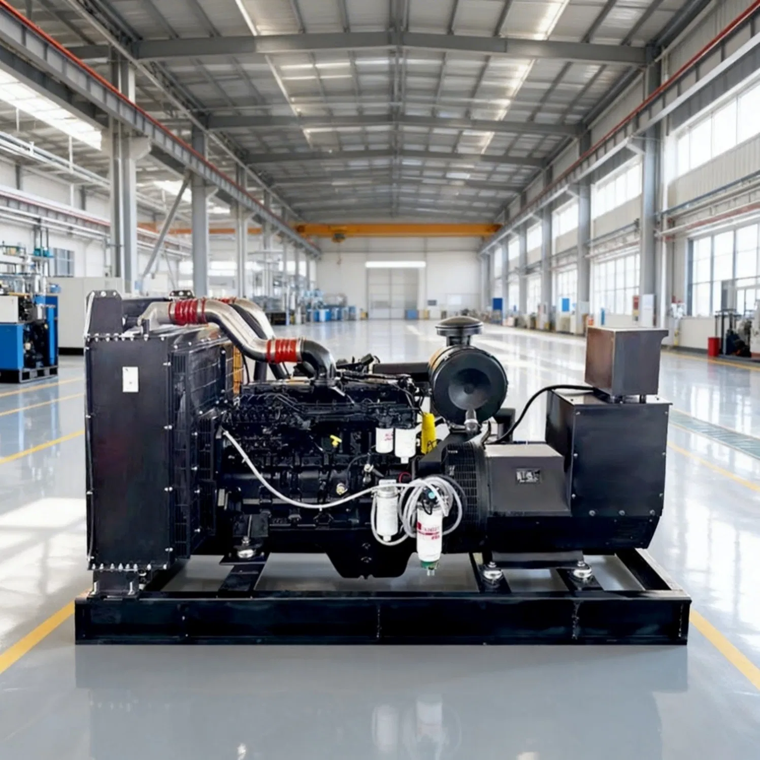 Gerador Verde Não Enclausurado com Sistema de Armazenamento de Energia Recuperada, Filtro Prefiltro de Adsorção de Odor, Alta Capacidade de Torque de Partida e Proteção Abrangente contra Arcos Elétricos
