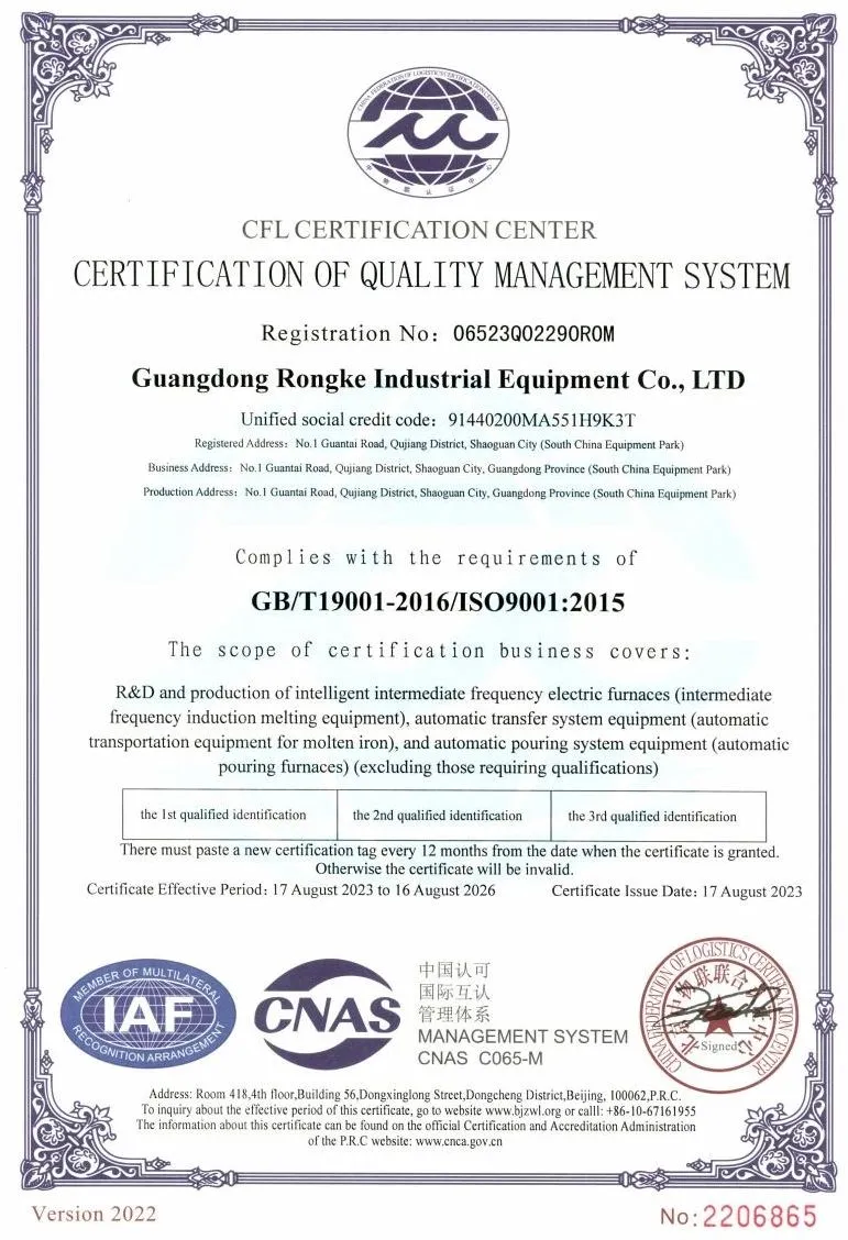 Sistema de Resfriamento Avançado para Fornos de Indução com Retificador Personalizado