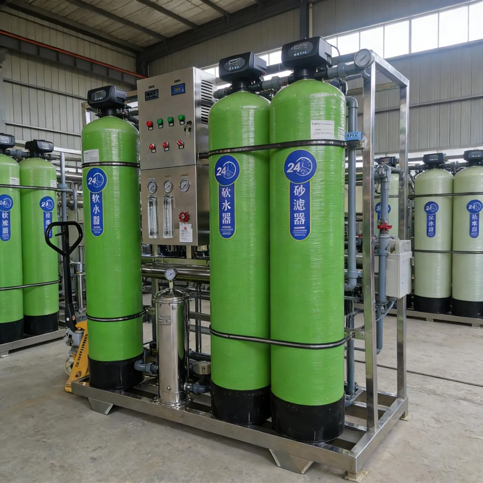 Sistema de Filtração de Água por Osmose Reversa Totalmente Automático para Linha de Garrafas de Água Pura Municipal