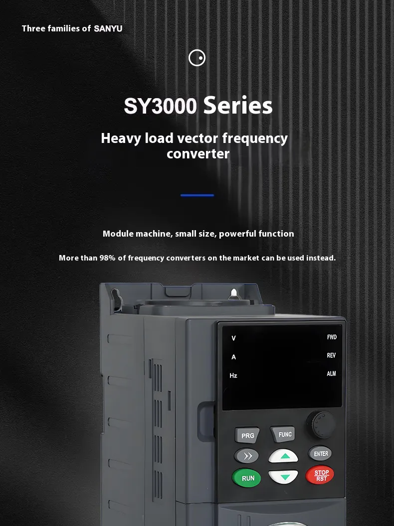 Sistema Inversor Modular SY3000: Escalável 0.75-400kw Potência Empilhável para Carga Industrial