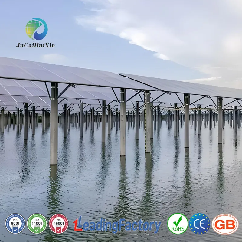 Sistema de Montagem de Painéis Solares Centralizado para Estruturas Flutuantes de Cimento