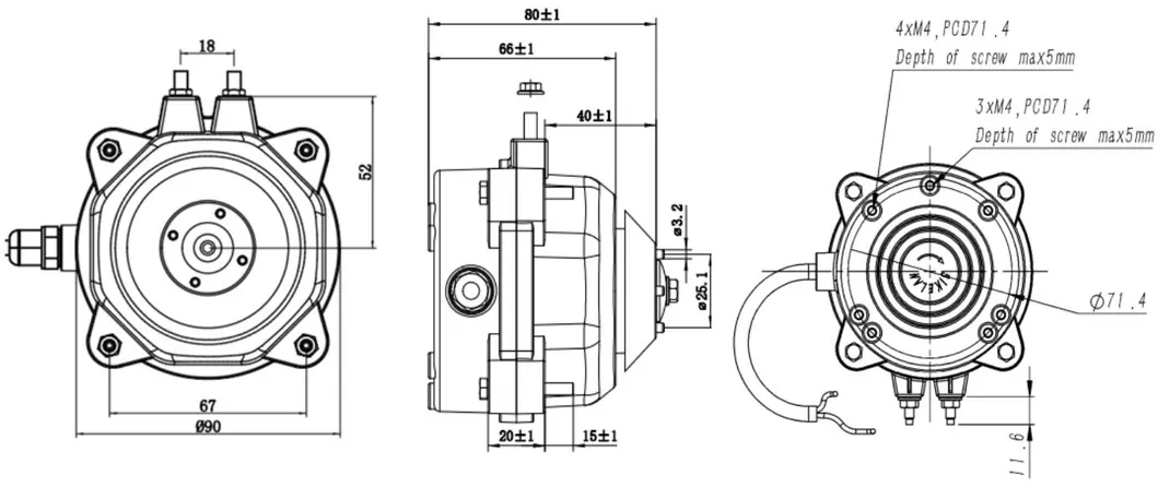 Especificações de Ventiladores de Refrigeração